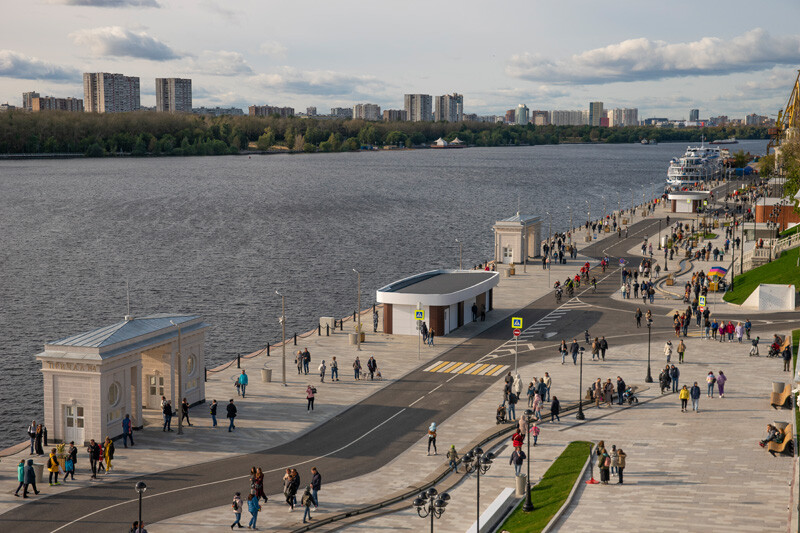 Северный речной вокзал в Москве. 